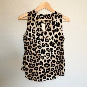 Sleeveless Leopard Blouse